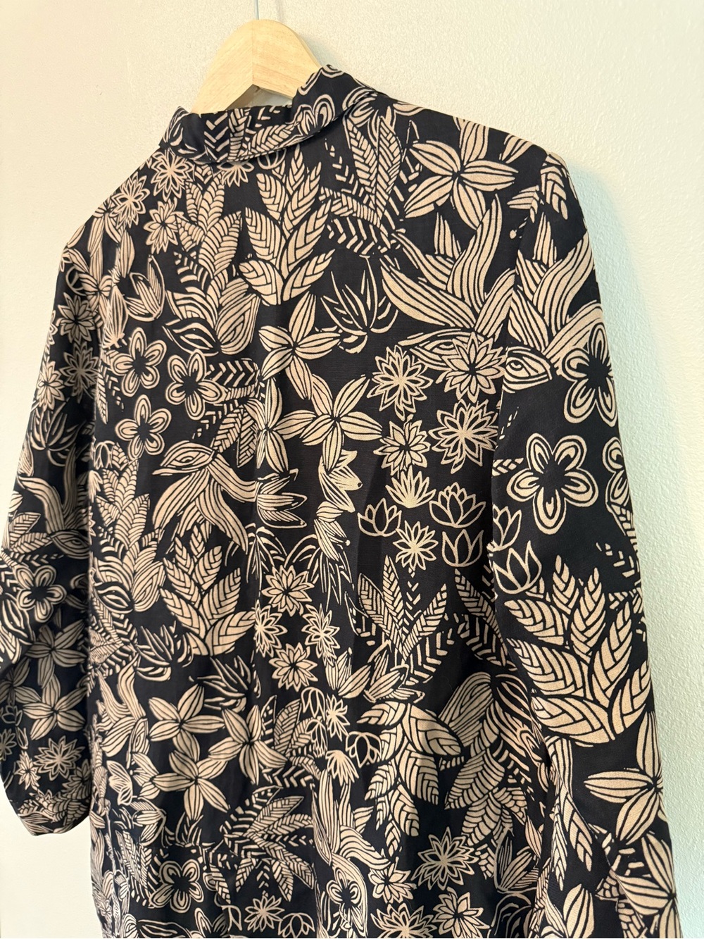 Gudrun Sjödén Floral Linen Lyocell Tunic Top Lagenlook Artsy Oversized M L - Picture 6 of 7